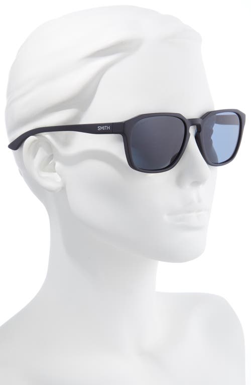 Smith Contour 56mm Polarized Square Sunglasses In Matte Black/black