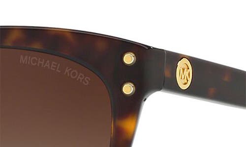 Michael Kors 55mm Gradient Cat Eye Sunglasses In Dark Tortoise/brown Gradient