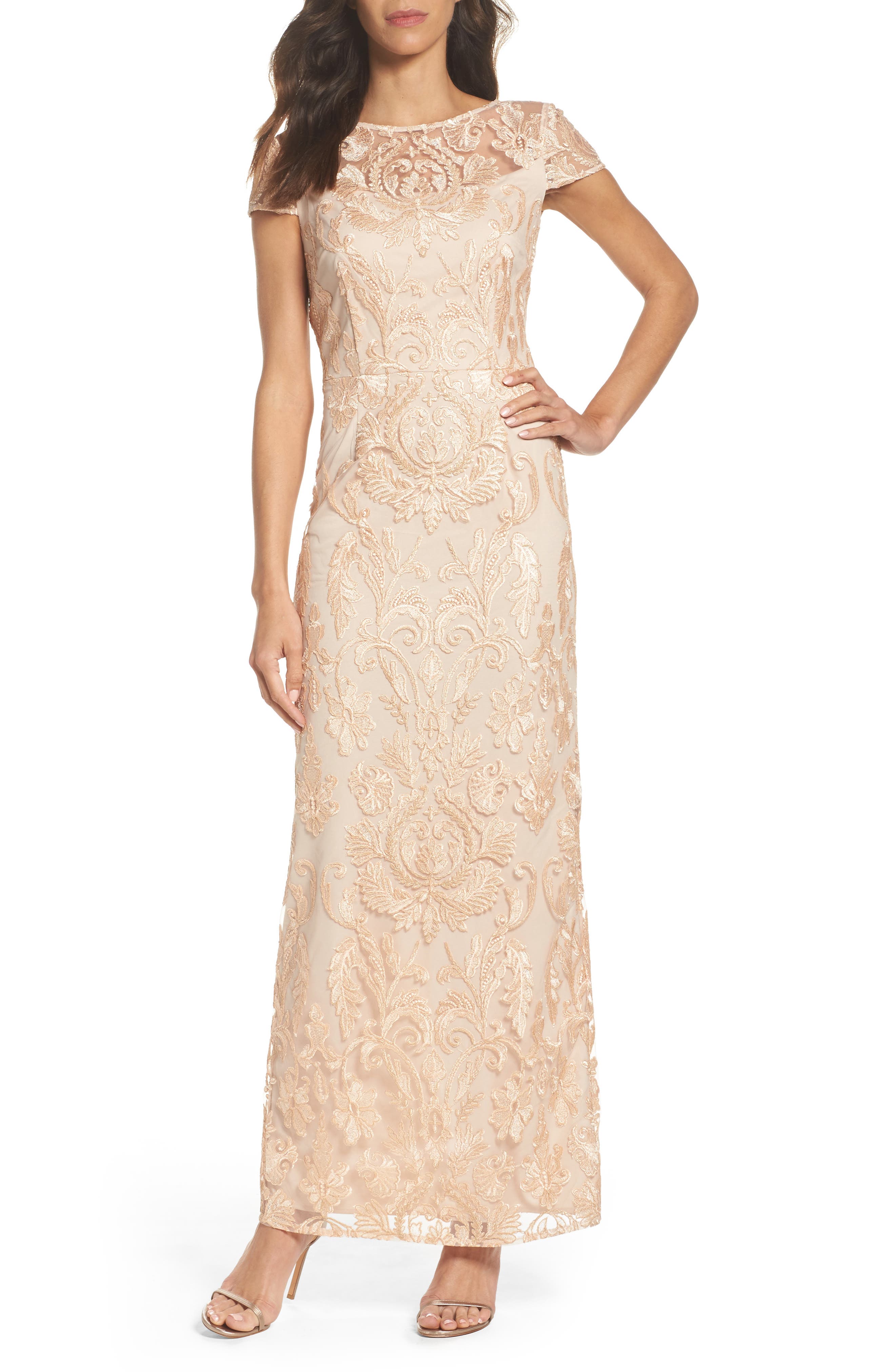 Alex Evenings Lace Column Gown Nordstrom