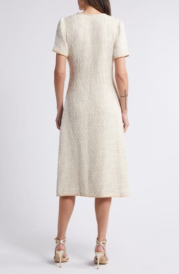 Classic Tweed Midi Dress