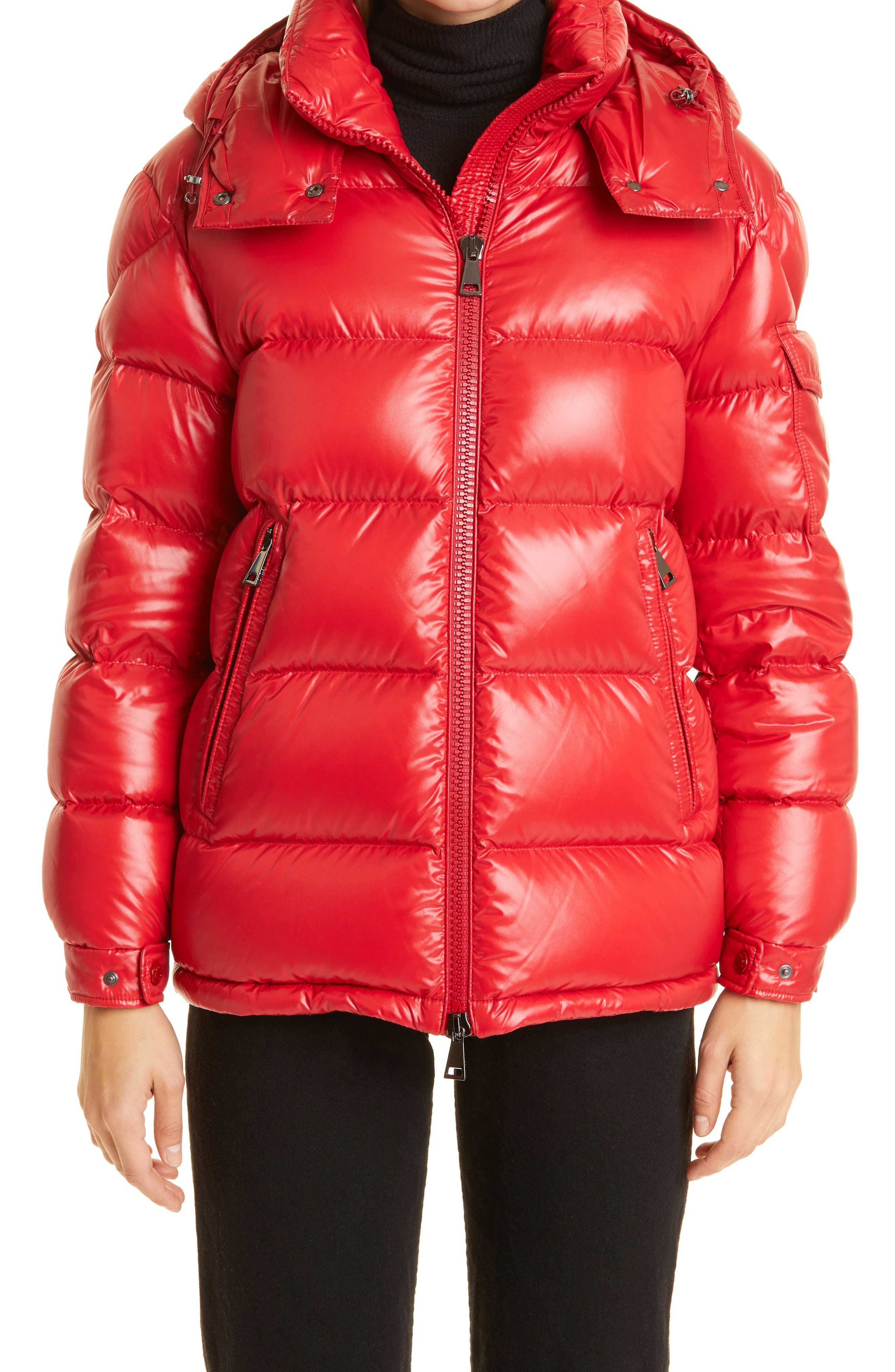 Moncler Maire Water Resistant Down Puffer Jacket in Red at Nordstrom