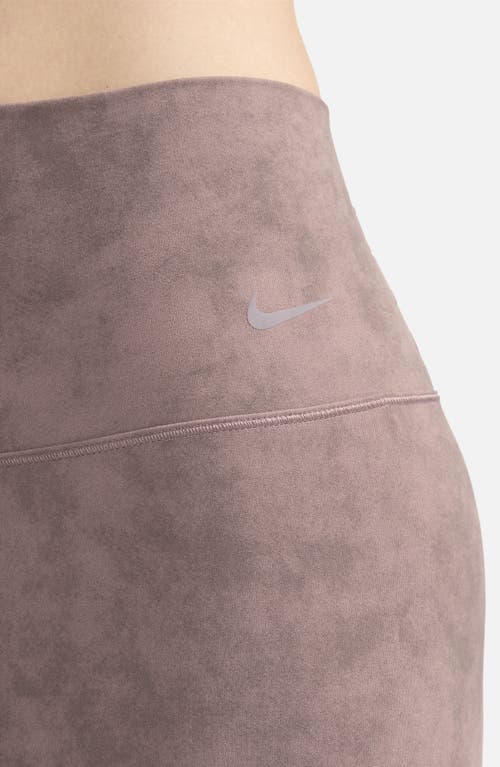 Shop Nike Zenvy Dri-fit Bike Shorts In Smokey Mauve/black