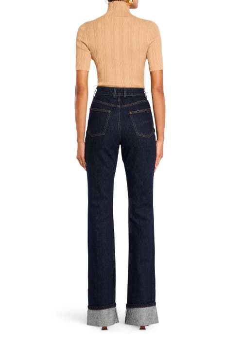 Shop Ser.o.ya Ashton High Rise Slim Flare Jean In Rinse