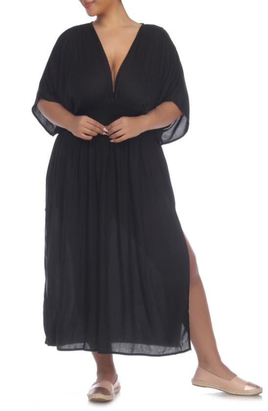 Boho Me Smocked Waist Maxi Dress In Black