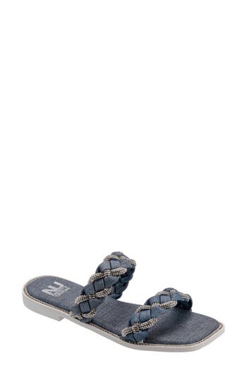 Ninety Union Sunny Embellished Slide Sandal In Blue