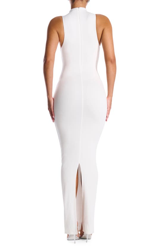 Shop Naked Wardrobe Funnel Neck Body-con Dress In White