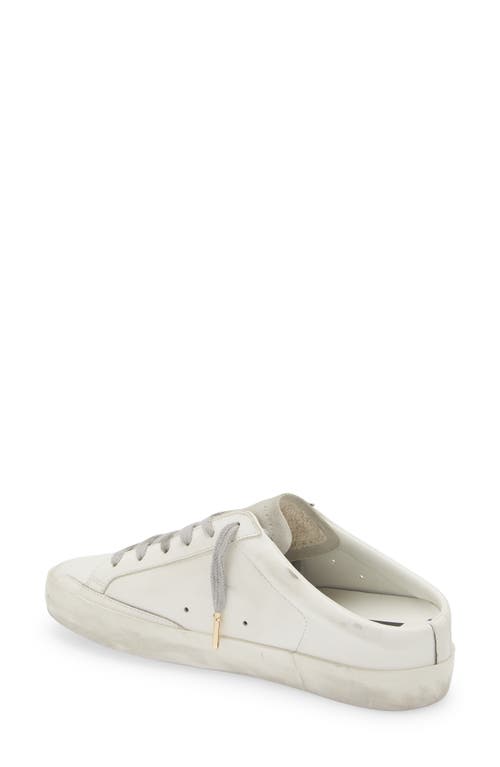 Shop Golden Goose Super-star Sabot Mule Sneaker In White/gold