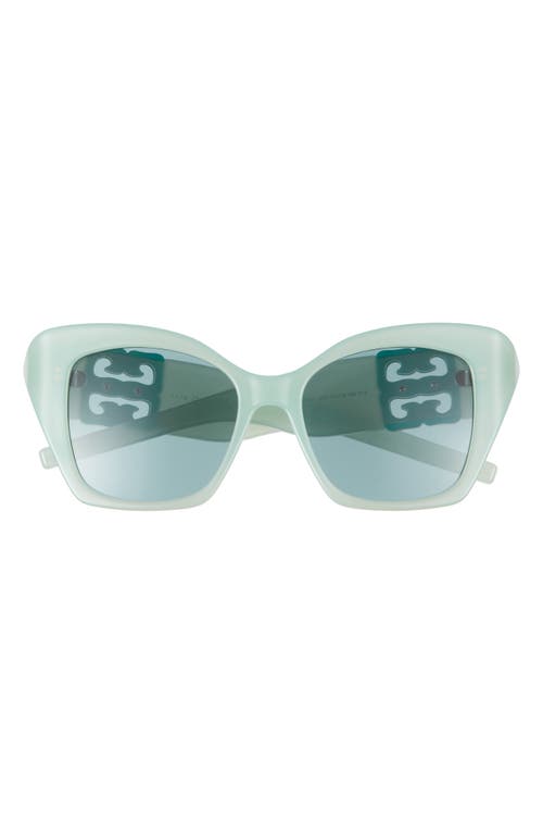 Shop Givenchy Liquid 4g Square Sunglasses In Shiny Light Green/green