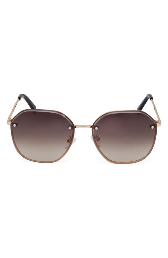 Kenneth Cole 60mm Geometric Sunglasses In Gold
