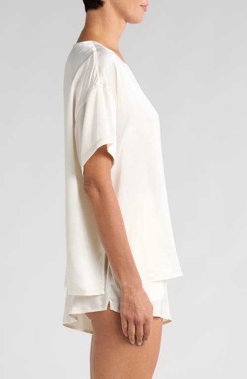 Shop Lunya Washable Silk Short Pajamas In Tranquil White