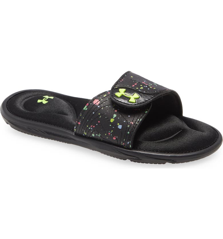 UNDER ARMOUR Under Amour Kids' Ignite VI Slide Sandal, Main, color, BLACK