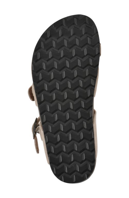 Shop White Mountain Footwear Gracie Double Buckle Sandal In Sandal Wood/suede