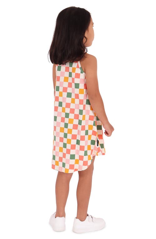 Shop Dot Australia Kids' Check Cotton Shift Dress In Lemon