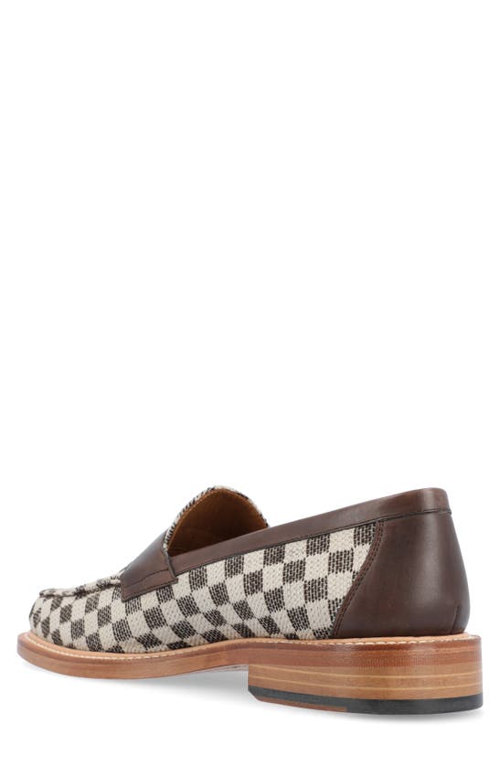 Shop Taft The Fitz Penny Loafer In Brown Check