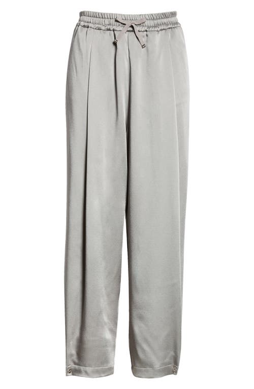 Shop Herno Satin Effect Adjustable Hem Joggers In Grey