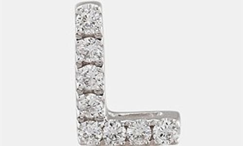 Bony Levy Single Initial Earring In White Gold/l