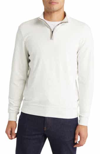 Men's Cutter & Buck Heather Charcoal Louisville Cardinals Lakemont Quarter-Zip Pullover Sweater