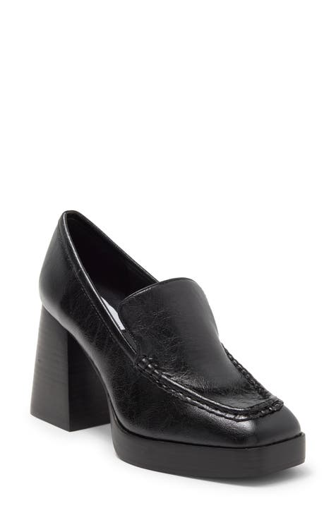 Etney Block Heel Platform Loafer Pump (Women)
