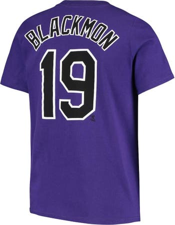 Youth Nike Charlie Blackmon Purple Colorado Rockies Player Name & Number  T-Shirt