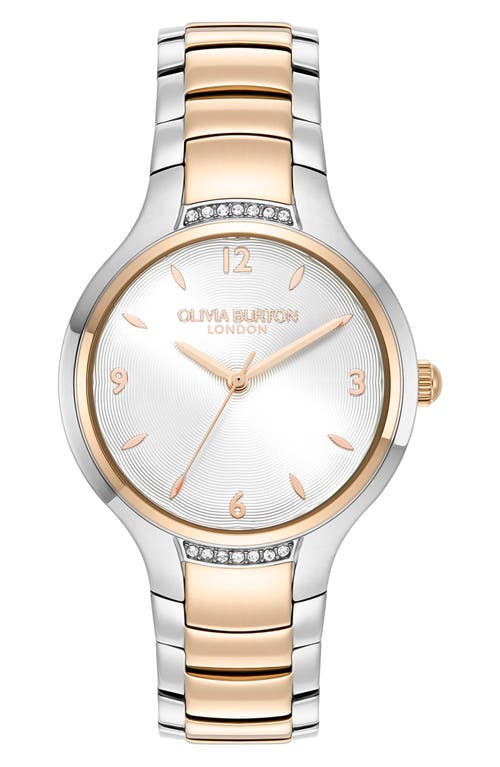 Shop Olivia Burton Lea Bracelet Watch, 34mm In Silver White