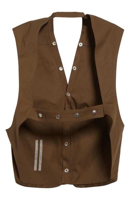 Shop Rick Owens Porterville Poplin Cargo Vest In Bean