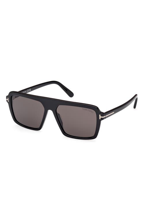 Tom Ford Eyewear Vincent Pilot-frame Sunglasses In Black