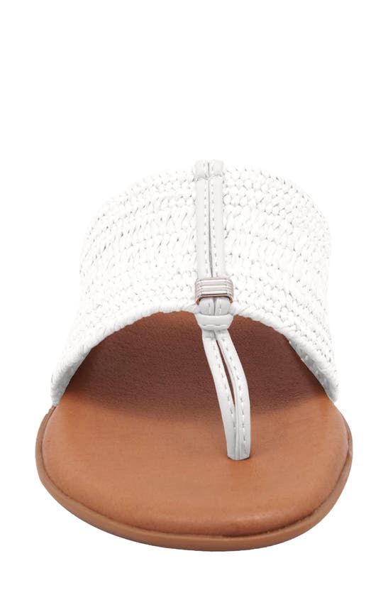 Shop Andre Assous Nice Featherweight Woven Flip Flop In White