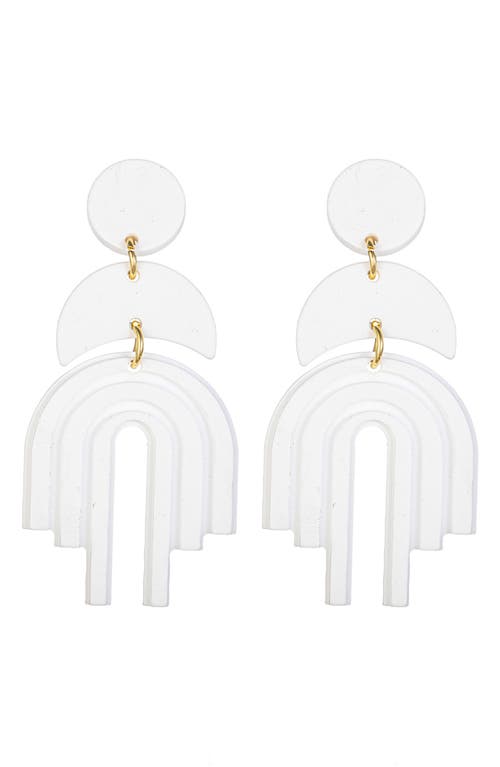 Eye Candy Los Angeles Giulia Chandelier Drop Earrings In White