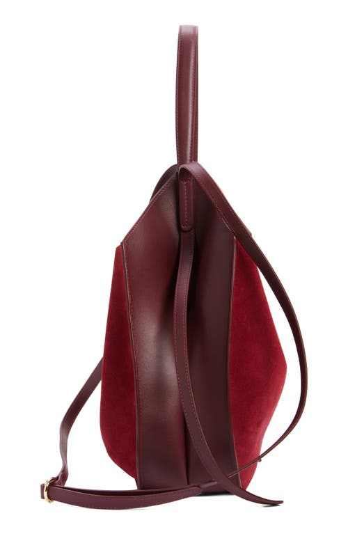 Shop Ree Projects Helene Suede Hobo Bag In Maroon