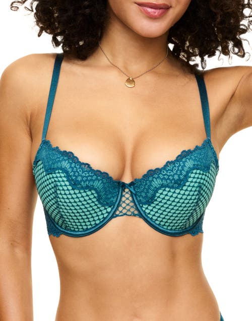 Shop Adore Me Rubie Push Up Demi Bra In Dark Blue