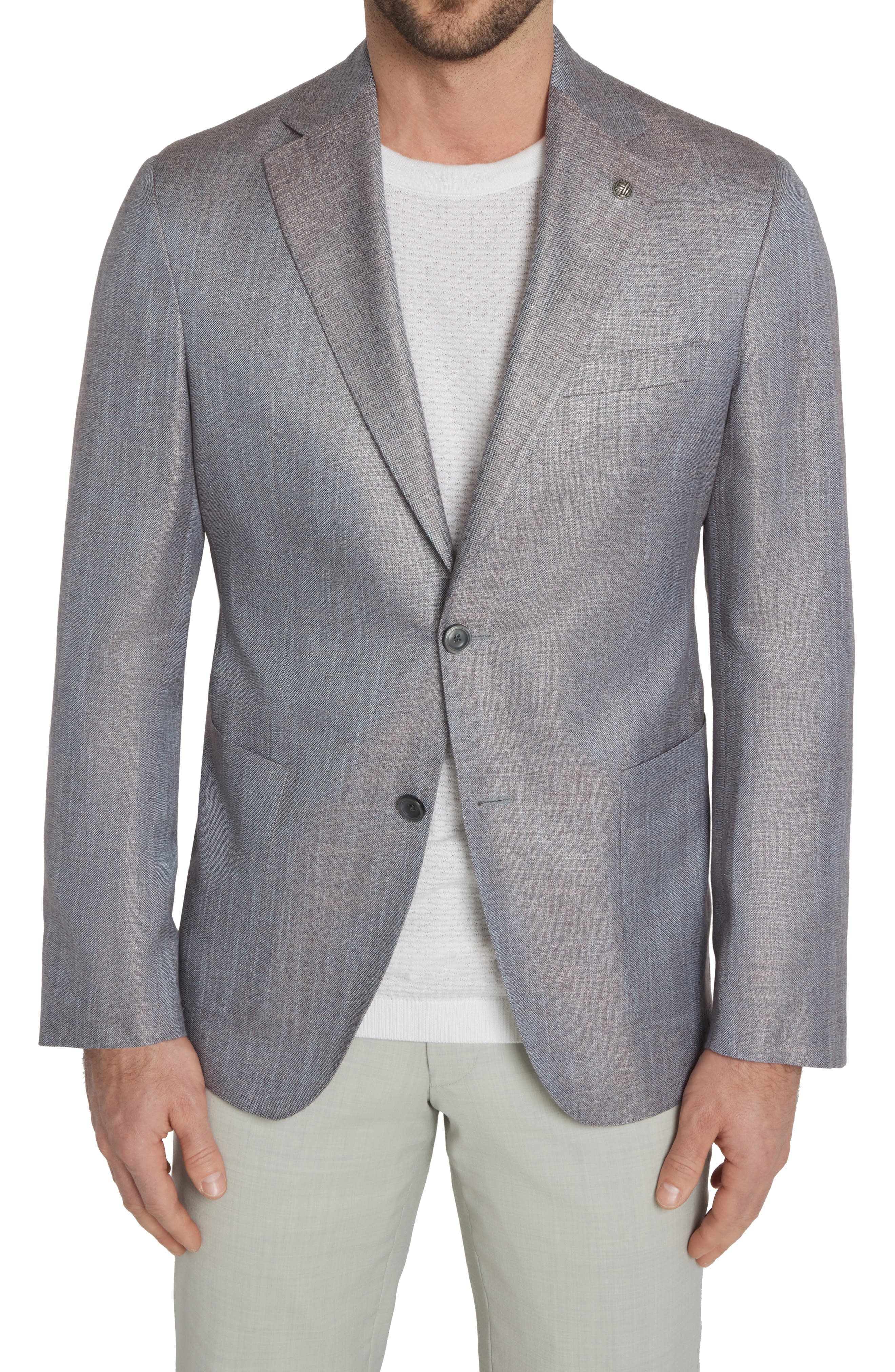 Jack Victor Morton Half Lined Soft Constructed Sport Coat in Light Grey