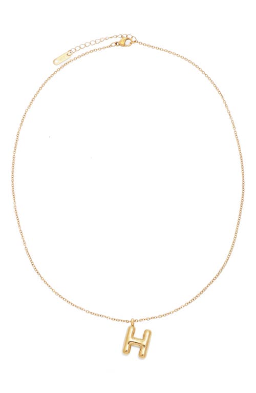 Petit Moments Bubble Initial Necklace In Gold - H