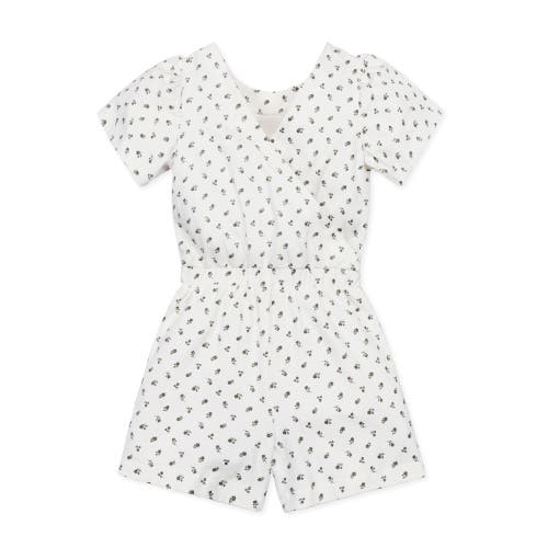 Hope & Henry Girls' Organic Knit Flutter Romper, Kids In Provence Ditsy Floral