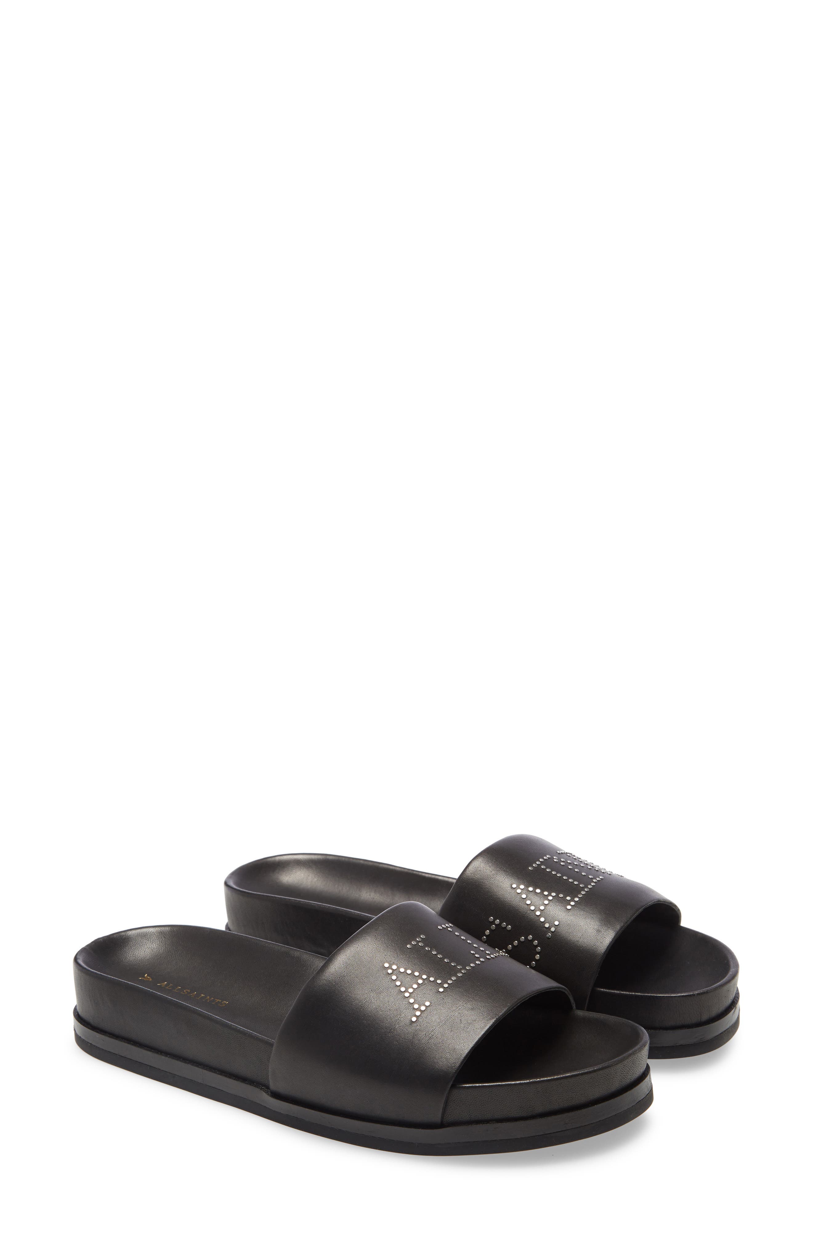 all saints black slides