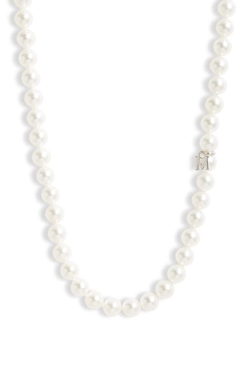 Mikimoto Akoya Cultured Pearl Choker in White Gold 