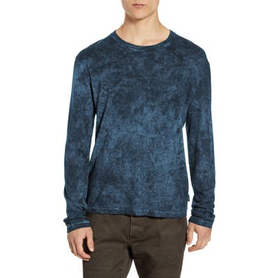 John Varvatos Star Usa Denver Scrunch Dye Long Sleeve T-Shirt, Blue