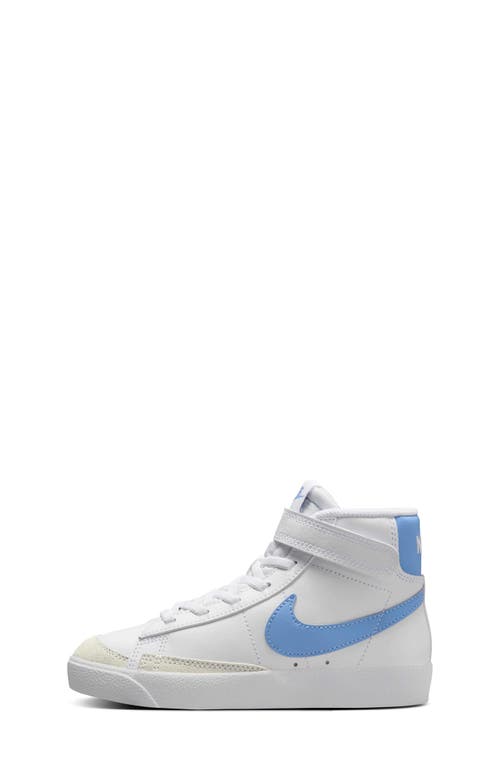 Shop Nike Kids' Blazer Mid '77 High Top Sneaker In White/royal Pulse