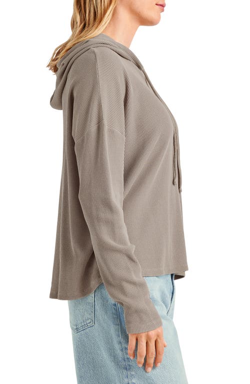 Shop Splendid Jaime Thermal Hoodie In Tawny