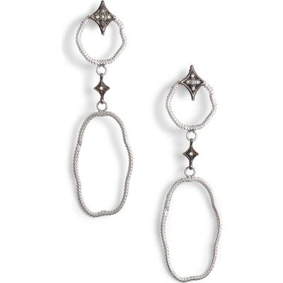 Armenta New World Wavy Double Oval Earrings