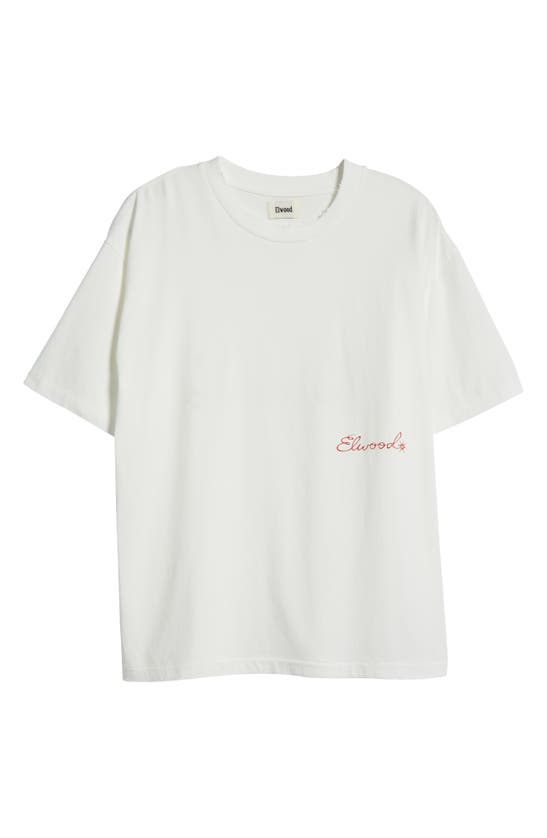 Shop Elwood Core Oversize Graphic T-shirt In Vintage White