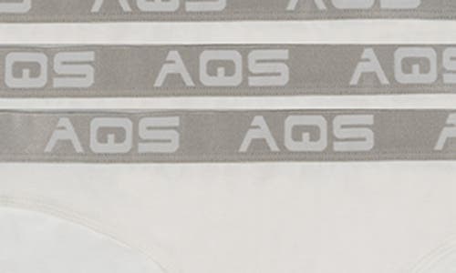 Shop Aqs Signature Bikini Underwear In White/grey/pb