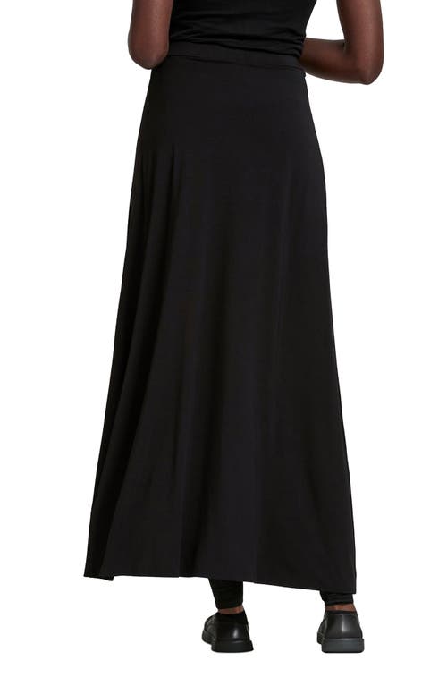 Shop Marcella Waverly Tie Belt Jersey Skirted Pants In Black