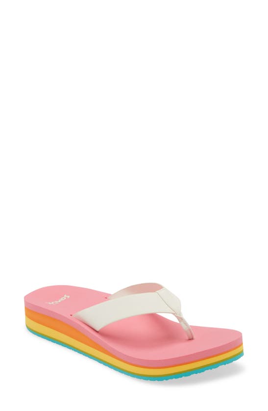 Sanuk Highland Flip Flop In Rainbow