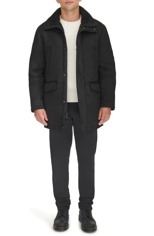 Shop Dockers ® Faux Shearling Walking Coat In Black