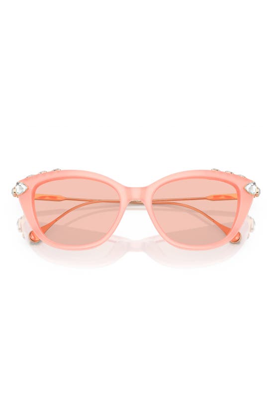 Swarovski 53mm Cat Eye Sunglasses In Opal Pink