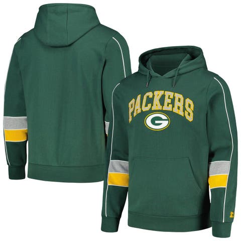 Men's Starter Green Green Bay Packers Captain Satin Varsity Jacket