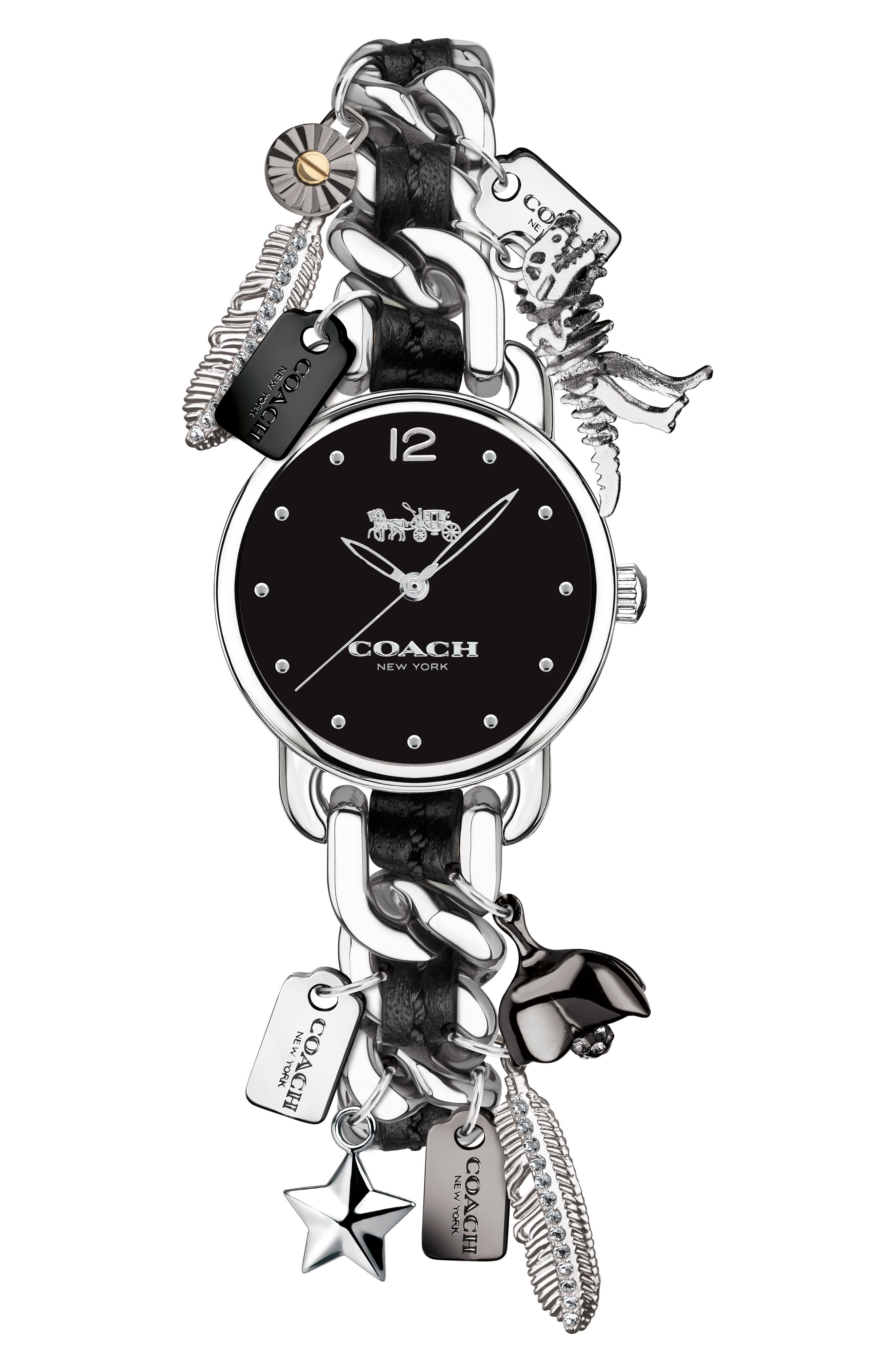 Coach Delancey Round Charm Bracelet Watch 23mm Nordstrom
