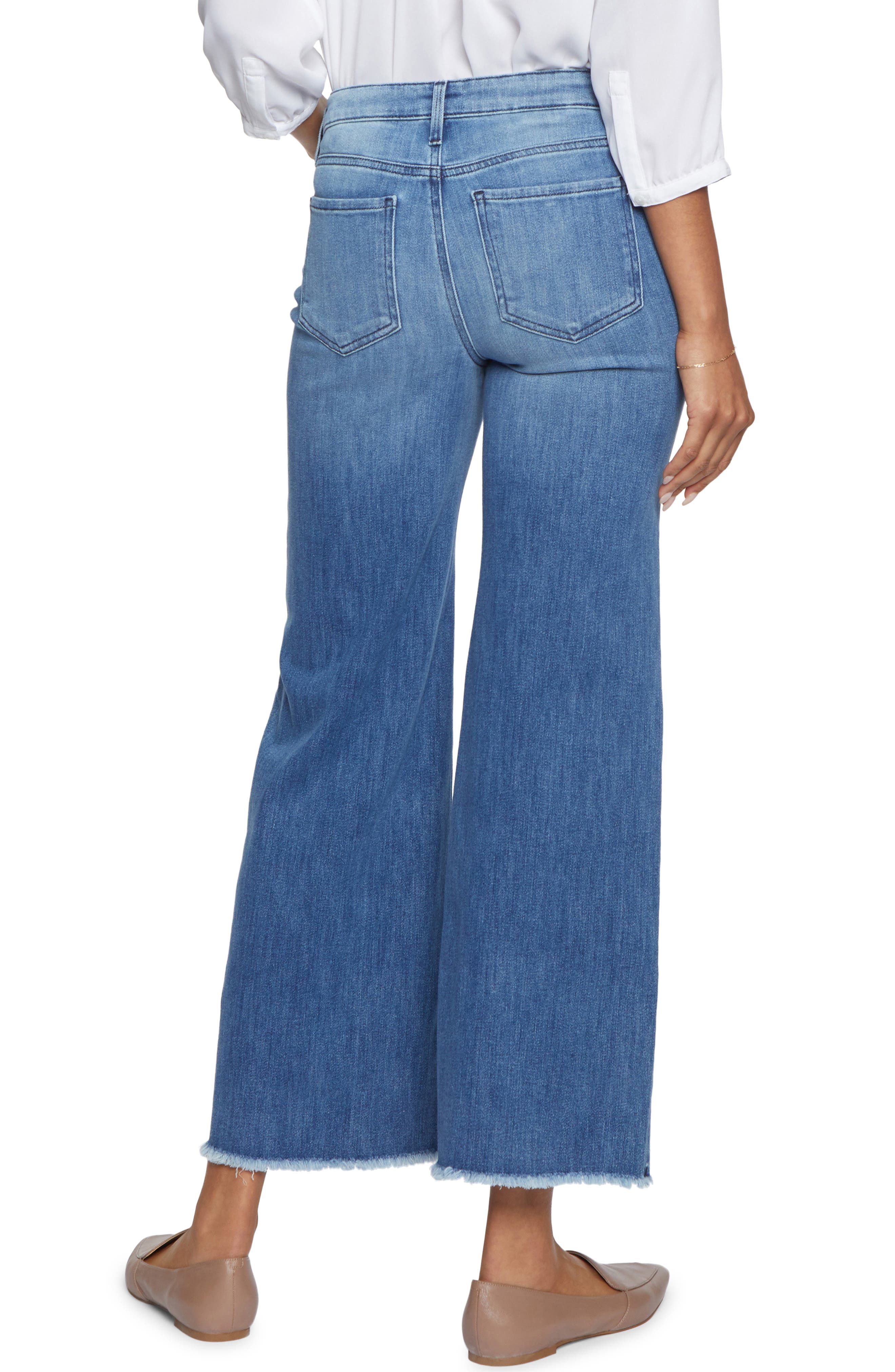 NYDJ Teresa Fray Hem Ankle Wide Leg 