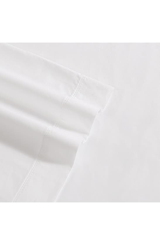 Shop Laura Ashley Solid 4-piece Cotton Sateen Sheet Set In White