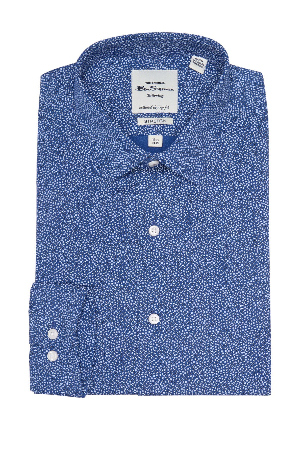 royal blue slim fit dress shirt